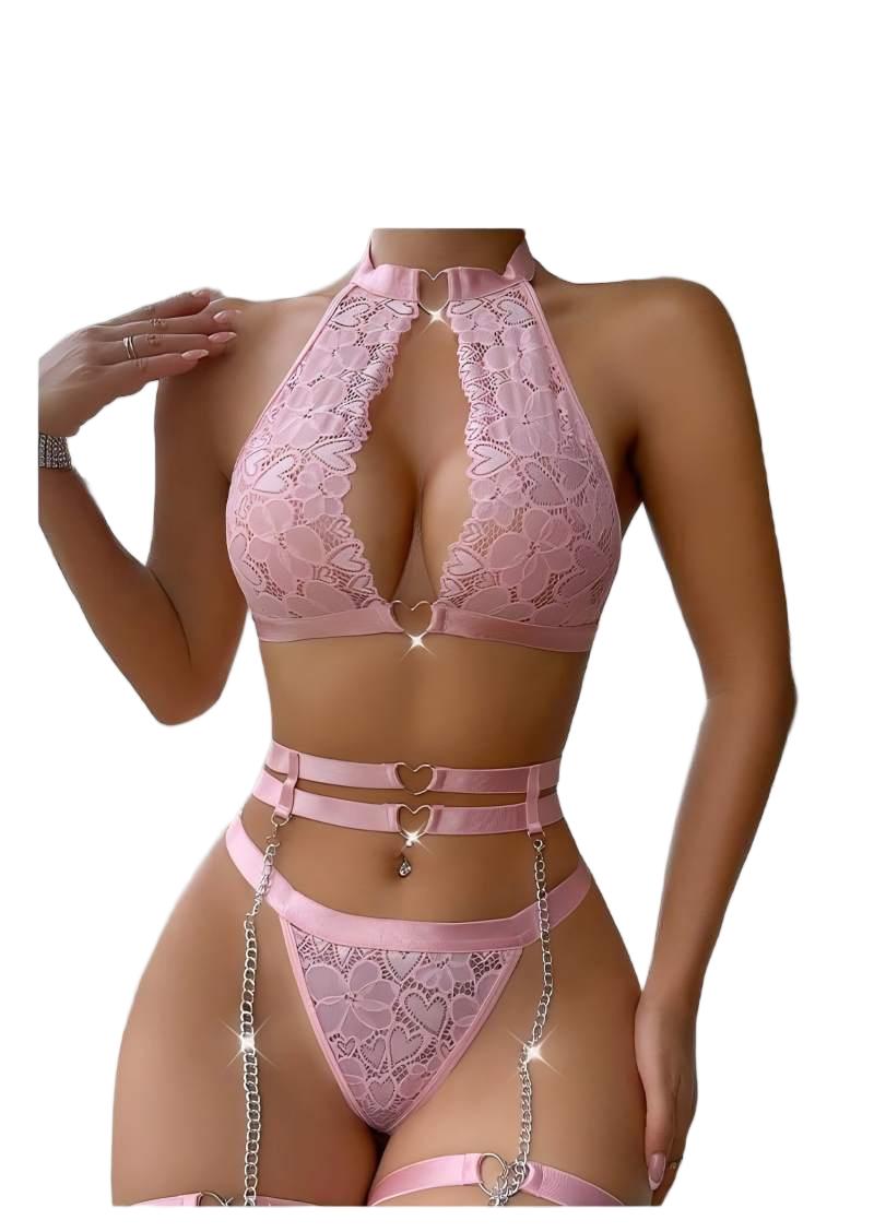 Plunge Bra Push Up - Set di lingerie sexy push-up in