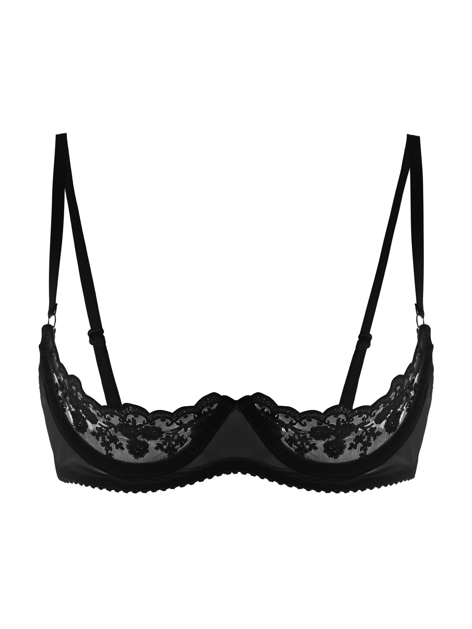 Sheer Mesh Bra - Reggiseno Sexy da Donna con Coppe