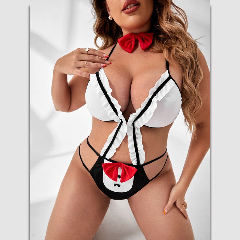 Lace Bralette Set - New Bow Halter Set di lingerie